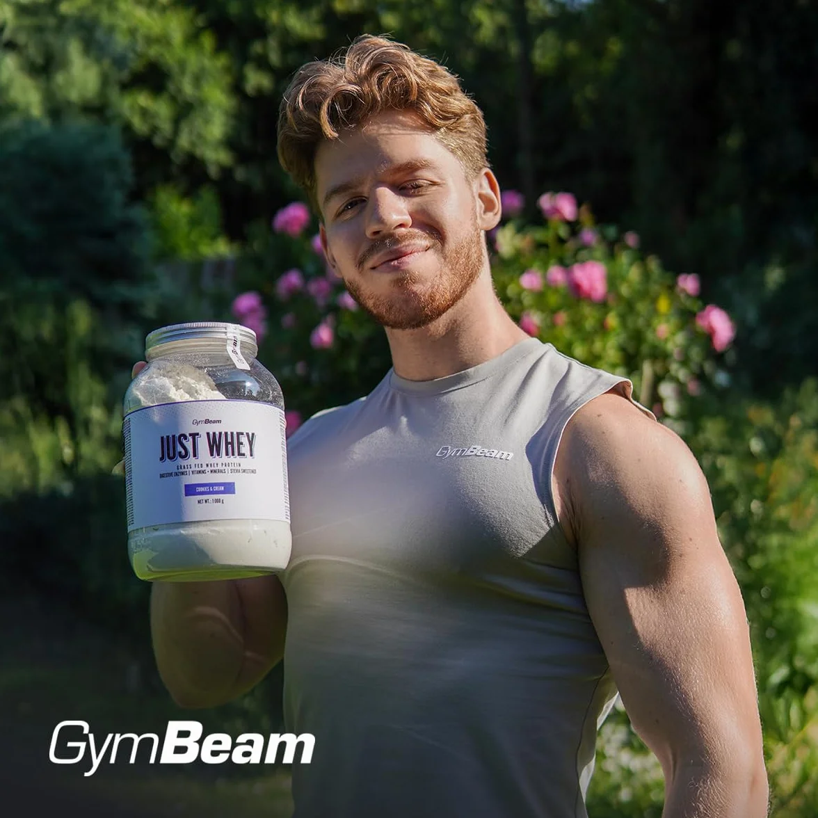 GymBeam Just Whey, Proteine in Polvere Multicomponente, 22,4g Proteine per Dose, 1000 g, Biscotti e Panna