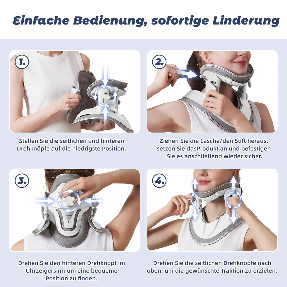 Dispositivo di trazione cervicale Holdsound, apparecchio per stretching e supporto del collo, strumenti regolabili per l'allungamento cervicale per uso domestico