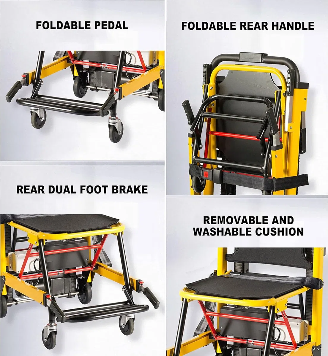 Montascale Elettrici Sedia A Rotelle Elettrica Portatile per Anziani Sedia A Rotelle Saliscale Assistenza alla Deambulazione per Anziani Disabili può Salire E Scendere Le Scale