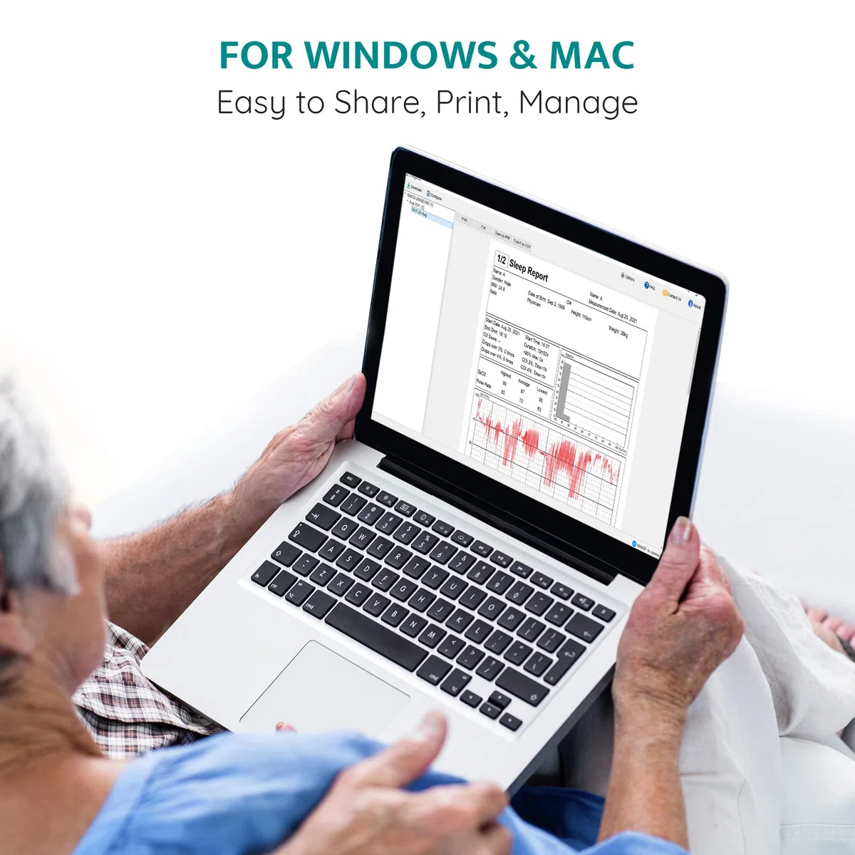 Saturimetro da Dito con Sveglia，Pulsossimetro da Dito con Bluetooth, Ossimetro da Dito Professionale, Monitoraggio Continuo di SpO2 e Frequenza Cardiaca, App Gratuita e Report su PC, Ricaricabile