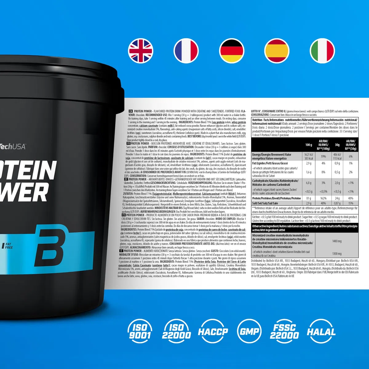 BioTech USA IAF00070565 Protein Power, Cioccolato - 4000 g