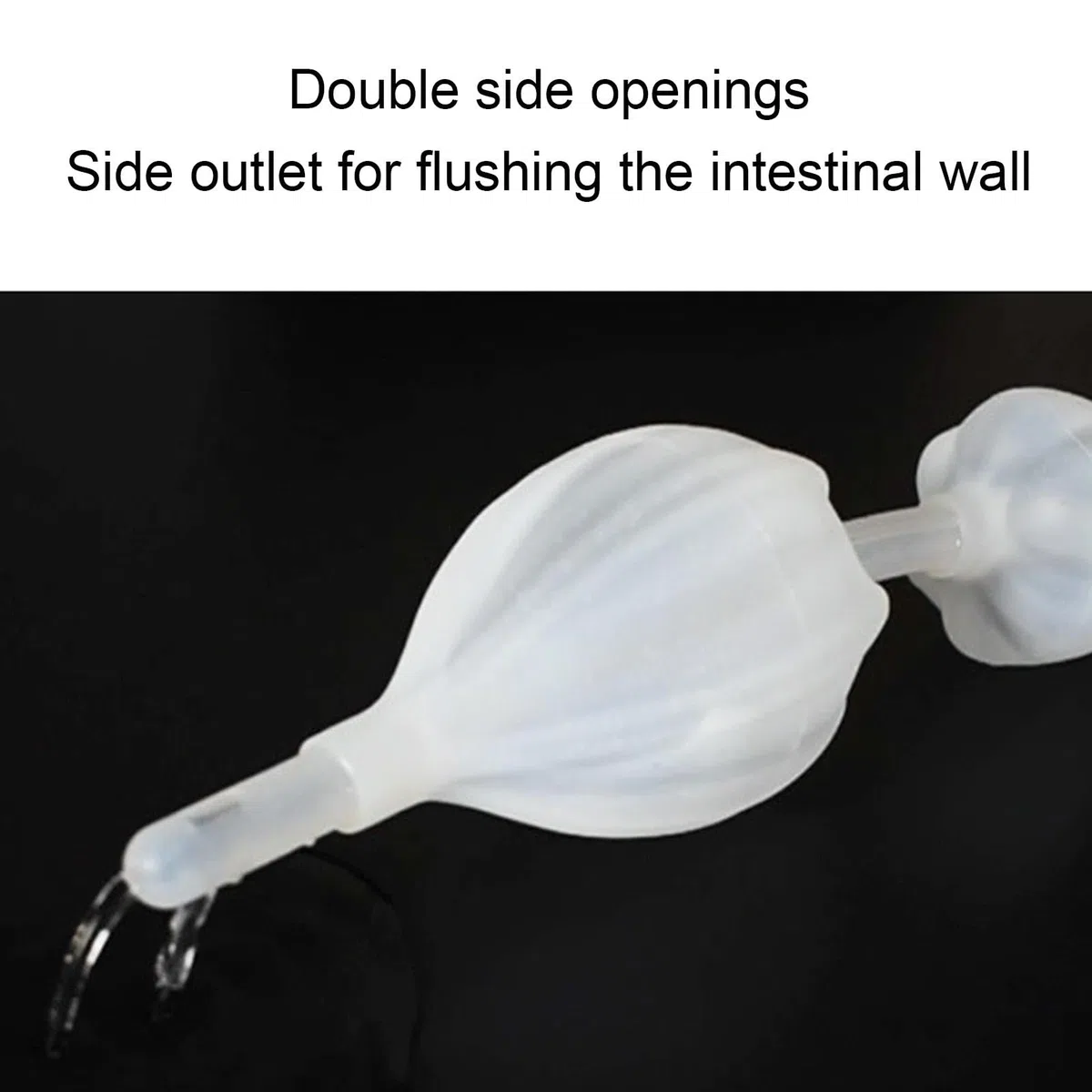 Silicone Enema Douche Bulb Doppie Aperture Laterali Sistema di Lavaggio Elastico a Doppia Lampadina Gonfiabile per Assistenza Sanitaria