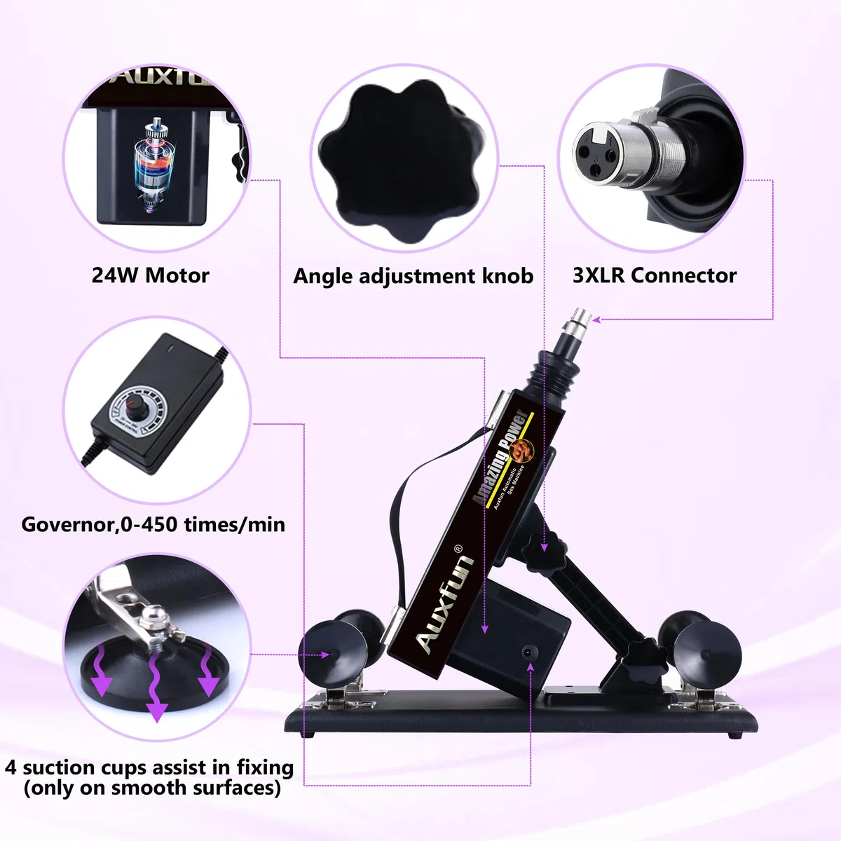 Macchina del sesso Giocattoli per adulti Macchina per giocattoli sessuali per uomo Macchina di spinta controllata da APP con 9 accessori per macchina da massaggio regolabile con connettore 3XLR con di