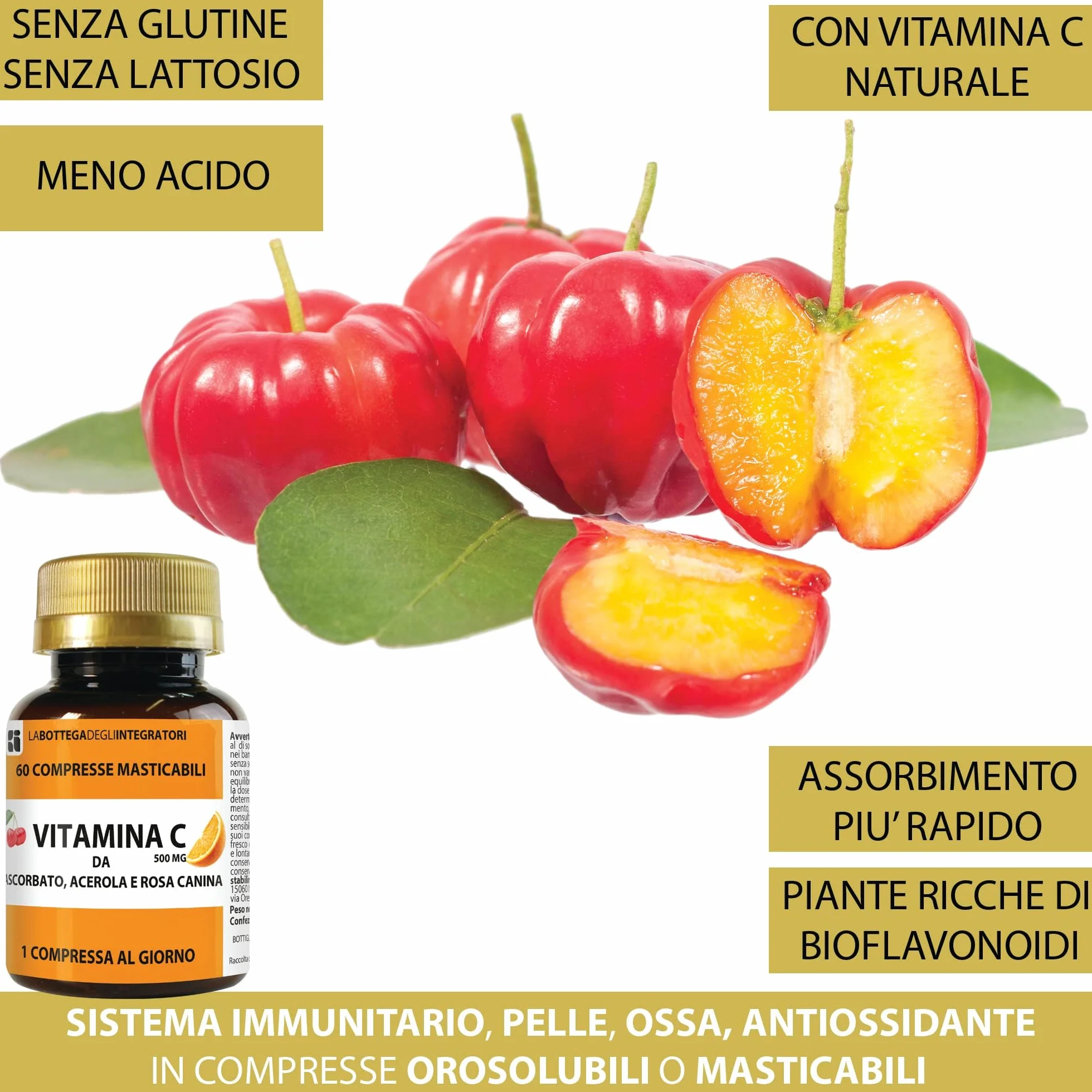 Semi di Zucca 280 Softgels Olio Spremuto Omega 3 6 9 Vitamina C Ascorbato Acerola Rosa Canina 240 Compresse Masticabili