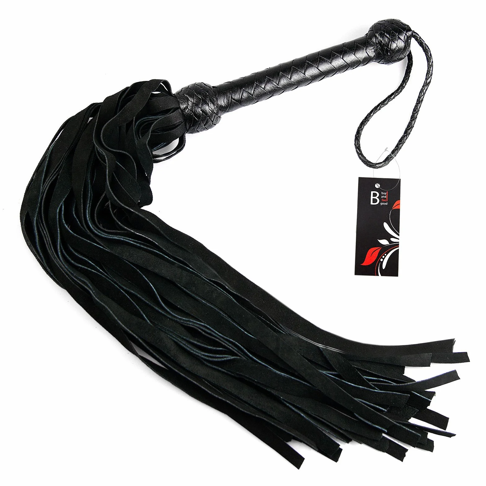 Frusta in pelle fatta a mano 75 cm 36 cinghie per BDSM SM bondage
