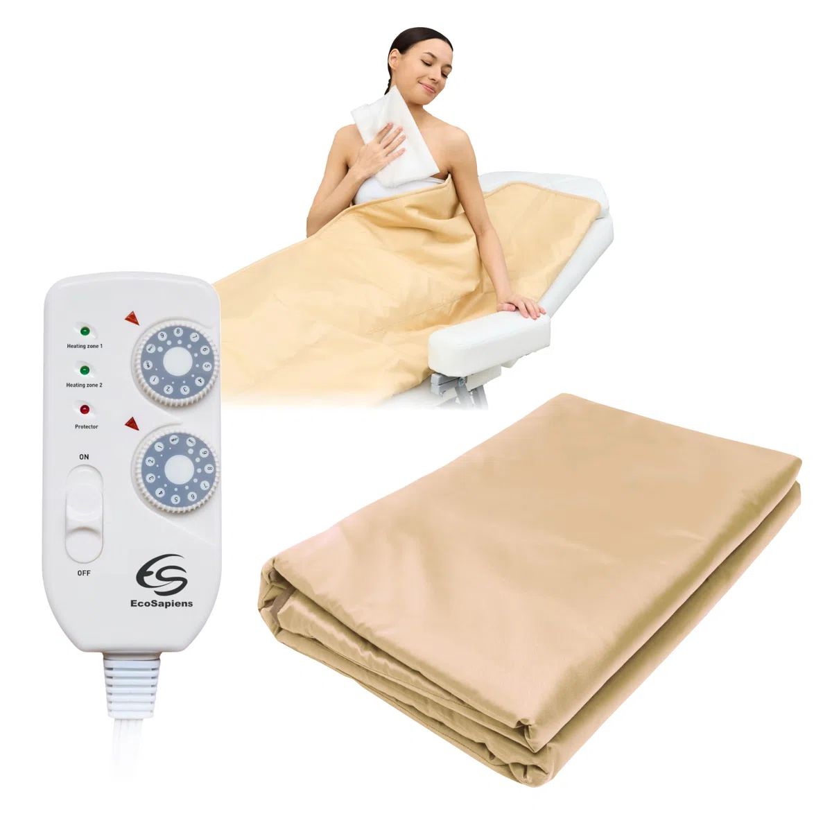 Coperta SPA ad Infrarossi 180x220cm, 2 Zone con Telecomando, Spa Portatile per Casa, Terapia ad Infrarossi, Detox Corporeo, Sudorazione Calda, Anti-Aging, Macchina di Bellezza, Sauna Personale