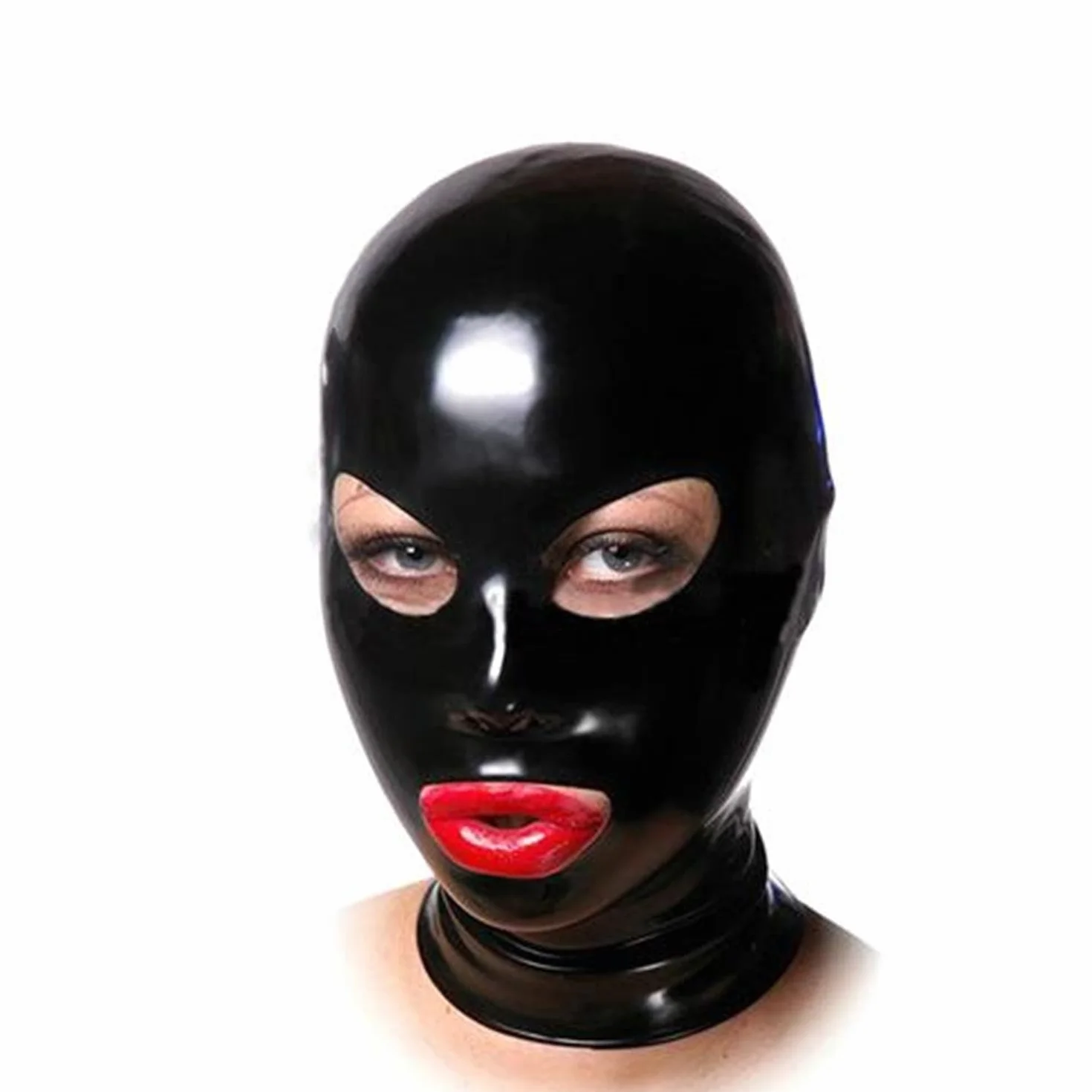 Lattice Maschera per la testa Cappuccio in latex per gioco di ruolo Party Abbigliamento da club
