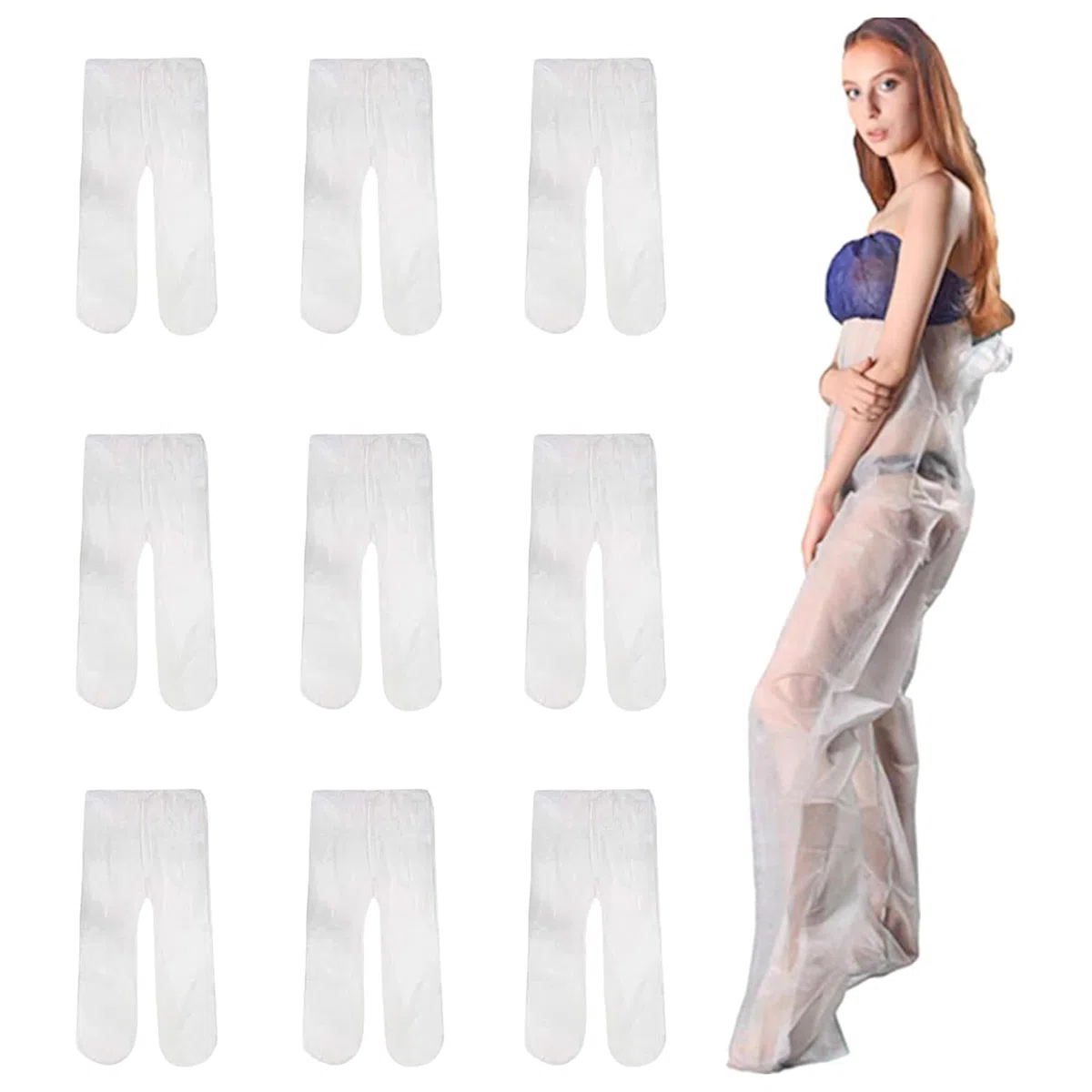Elitzia usa e getta fisioterapia pantaloni non tessuto sauna a infrarossi e terapia di pressione Spa utilizzare pantaloncini 10pcs per il drenaggio linfatico Cellulite trattamento (bianco) ETSAN1