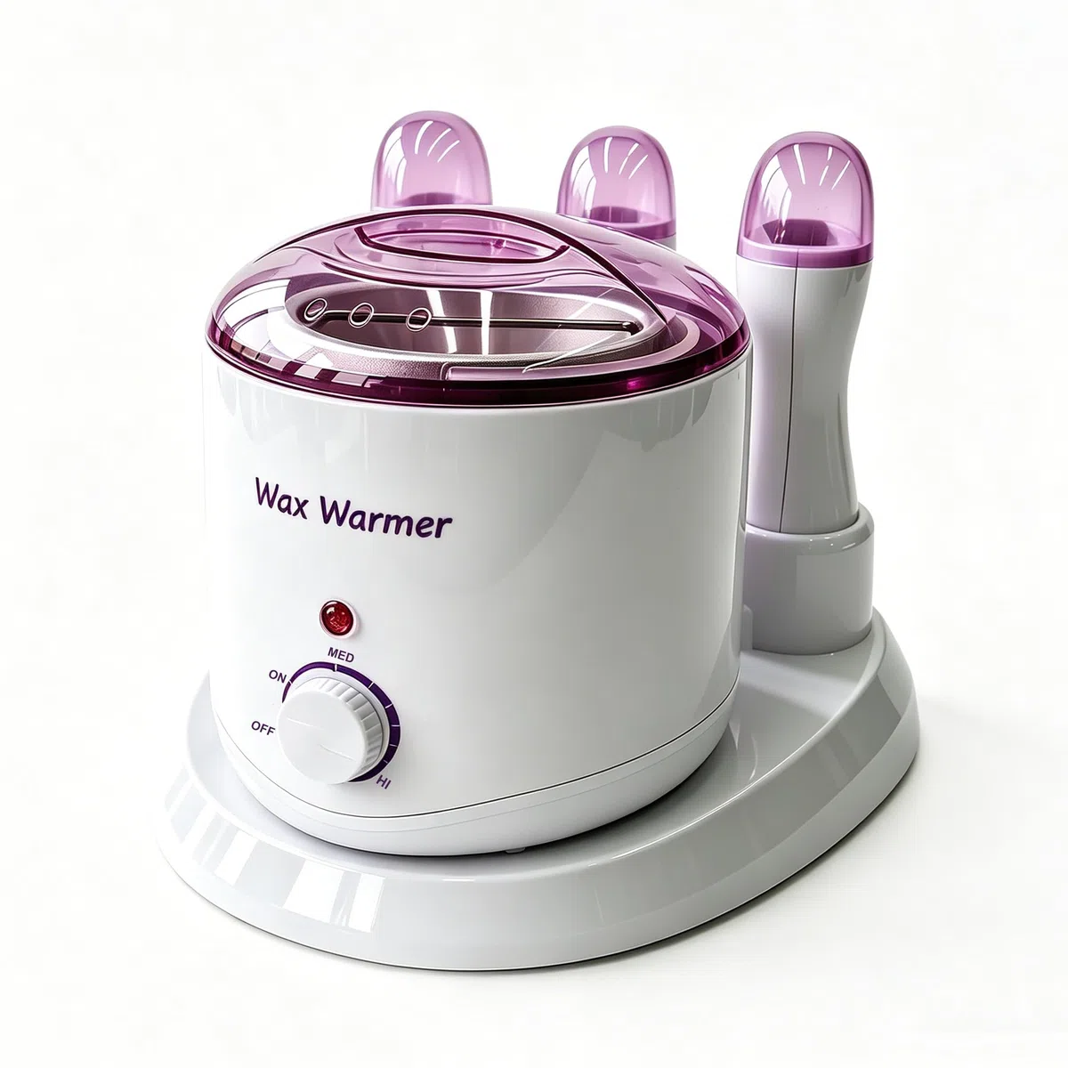 Scaldacera professionale 4 in 1, Scalda Cera per Ceretta 800 ml + 3 Ceretta Rullo 100 g con interruttori indipendenti, Kit Ceretta adatto alla depilazione completa del corpo (Rosa)