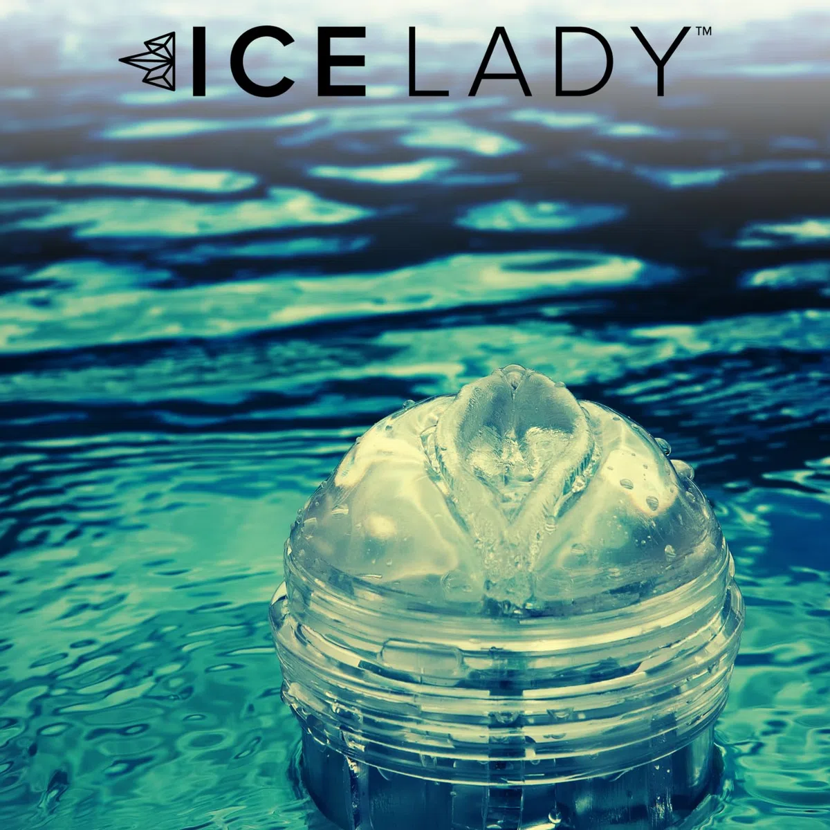 Fleshlight Ice Lady Crystal - Masturbatore SuperSkin, giocattolo del sesso estremamente realistico