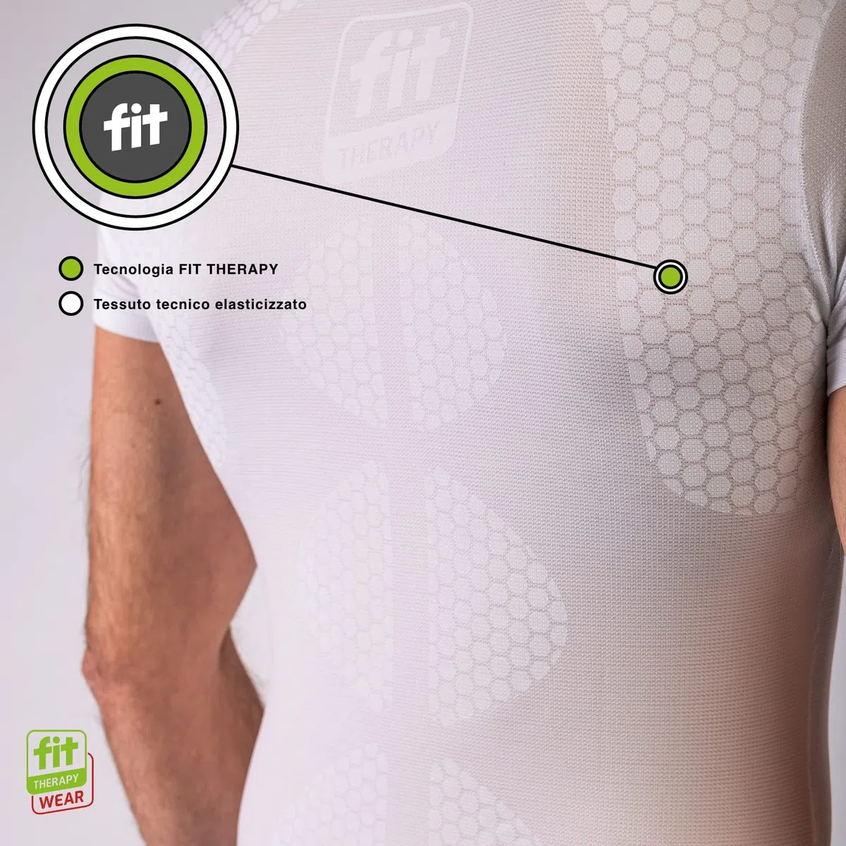 Maglia Unisex per Dolori Muscolari - Dispositivo Medico per Cervicale, Spalle, Dorso e Lombare - Tessuto Tecnico Traspirante
