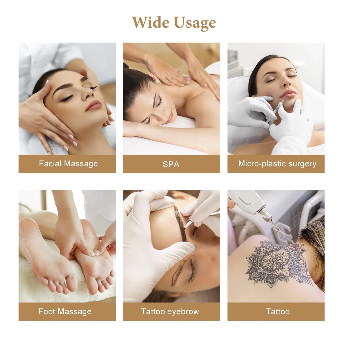 Bonnlo Sedia Tatuaggio Massaggio Letto Estetista Sedia Letto Facciale Versatile Attrezzature Salone di Bellezza Spa Parrucchiere, Bianco