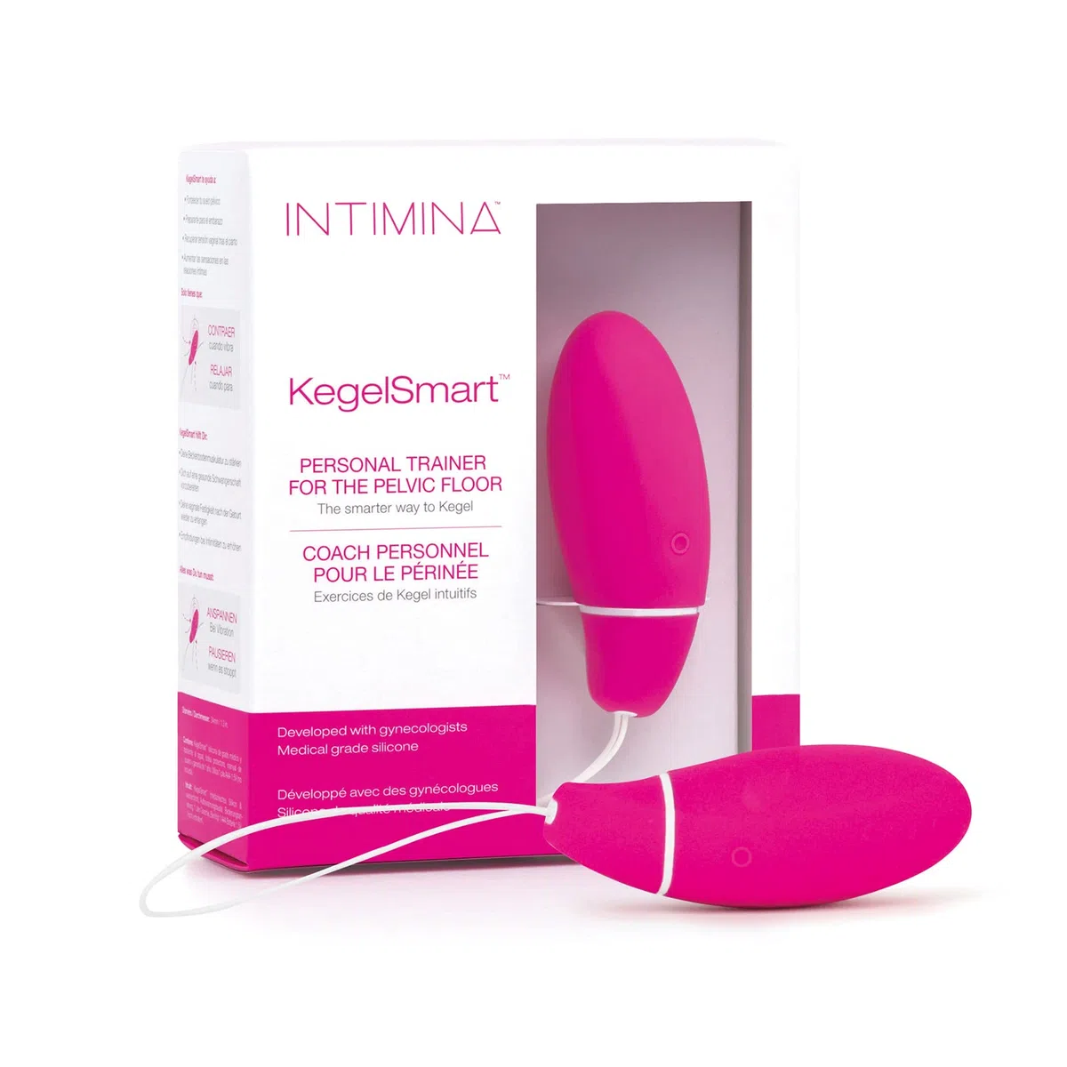 INTIMINA KegelSmart - Kegel Exerciser, Ovetto Vibrante Wirless, Palline Vaginali per il Rafforzamento del Pavimento Pelvico per le Donne, Palline di Kegel per Donne