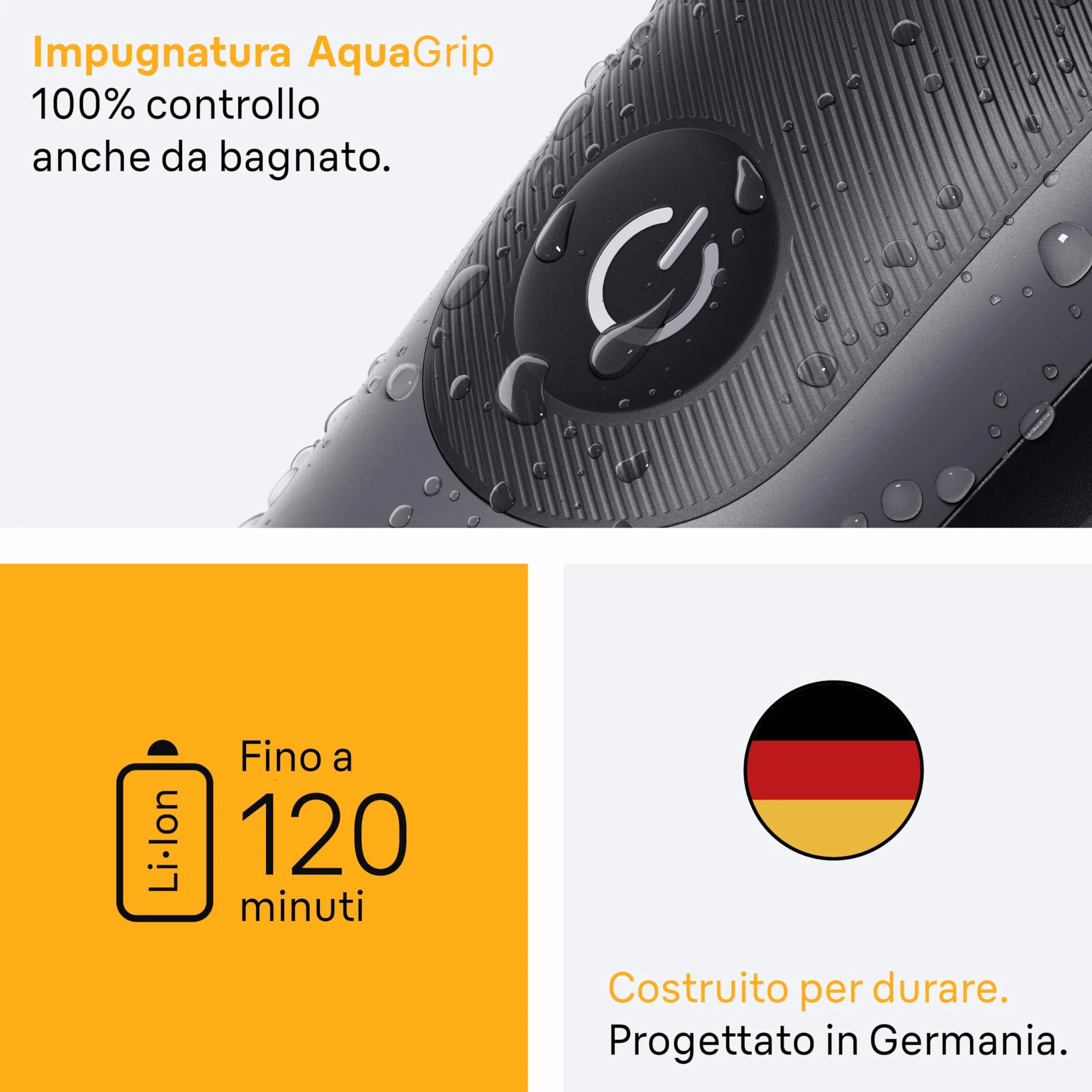 Braun Series 5 All-in-One Rifinitore Rasoio Elettrico Uomo 9in1 Barba Capelli Lama Ultra Affilata Tecnologia Skinguard 120 Min Grigio