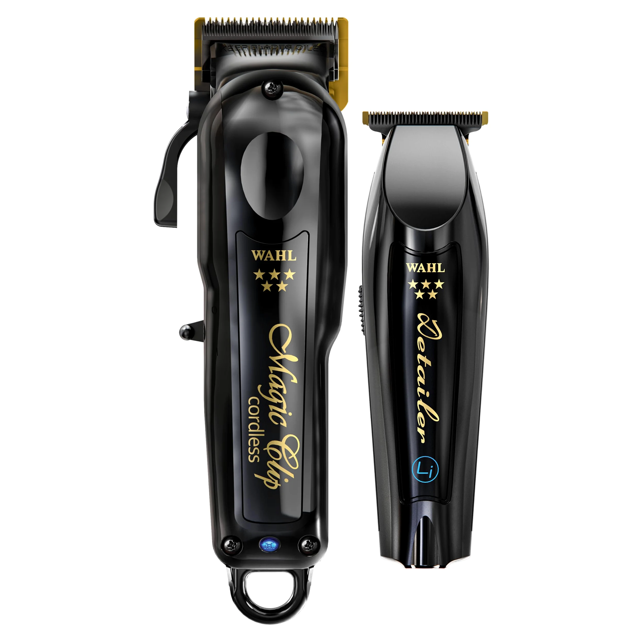 Wahl Cordless Barber Combo - Black Magic Clip & Detailer Li - Lame in titanio - 100 minuti di autonomia
