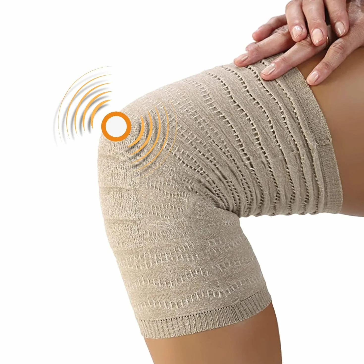 Spikenergy Ginocchiera Ortopedica Elettro Magnetoterapia - Dispositivo Medico Detraibile, Fascia Ginocchio Elastica - Made in Italy