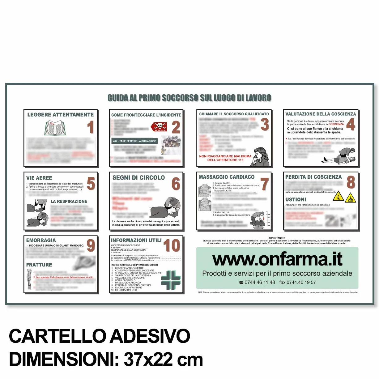 FARMA2 BIANCA CASSETTA PRONTO SOCCORSO Cassetta medica Completa di Croce adesiva e Cartello istruzioni di primo soccorso conforme DM 388 allegati 1 (per aziende con 3 o più lavoratori)