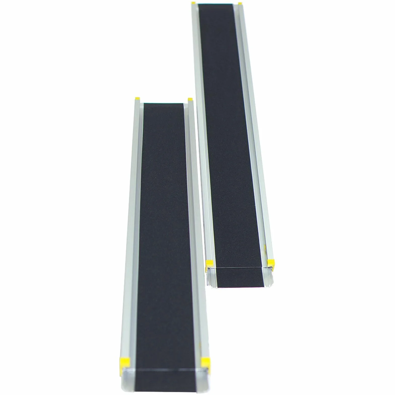 FANTASK 2 rampe in alluminio, 121,5-212,5 cm, rampa per sedia a rotelle con rivestimento antiscivolo, rampa telescopica antiscivolo fino a 270 kg, coppia di rampe telescopiche per sedia a rotelle e