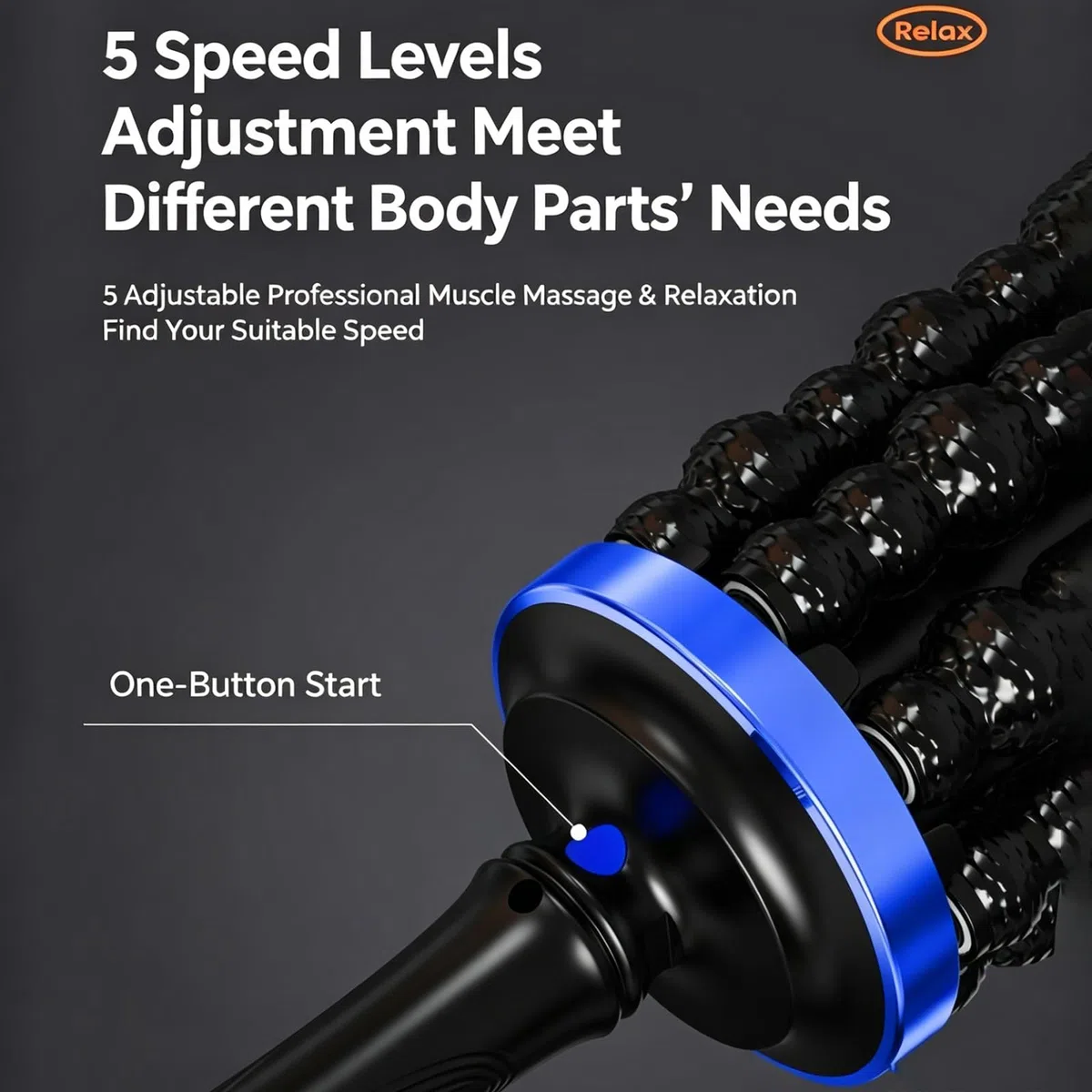 Massaggiatore Elettrico a Rullo e Percussione con Base Hands-Free, Rullo Fasciale Ricaricabile per Schiena, Gambe e Piedi, 5 Velocità Variabili per Recupero Post-Allenamento(Rose Gold)