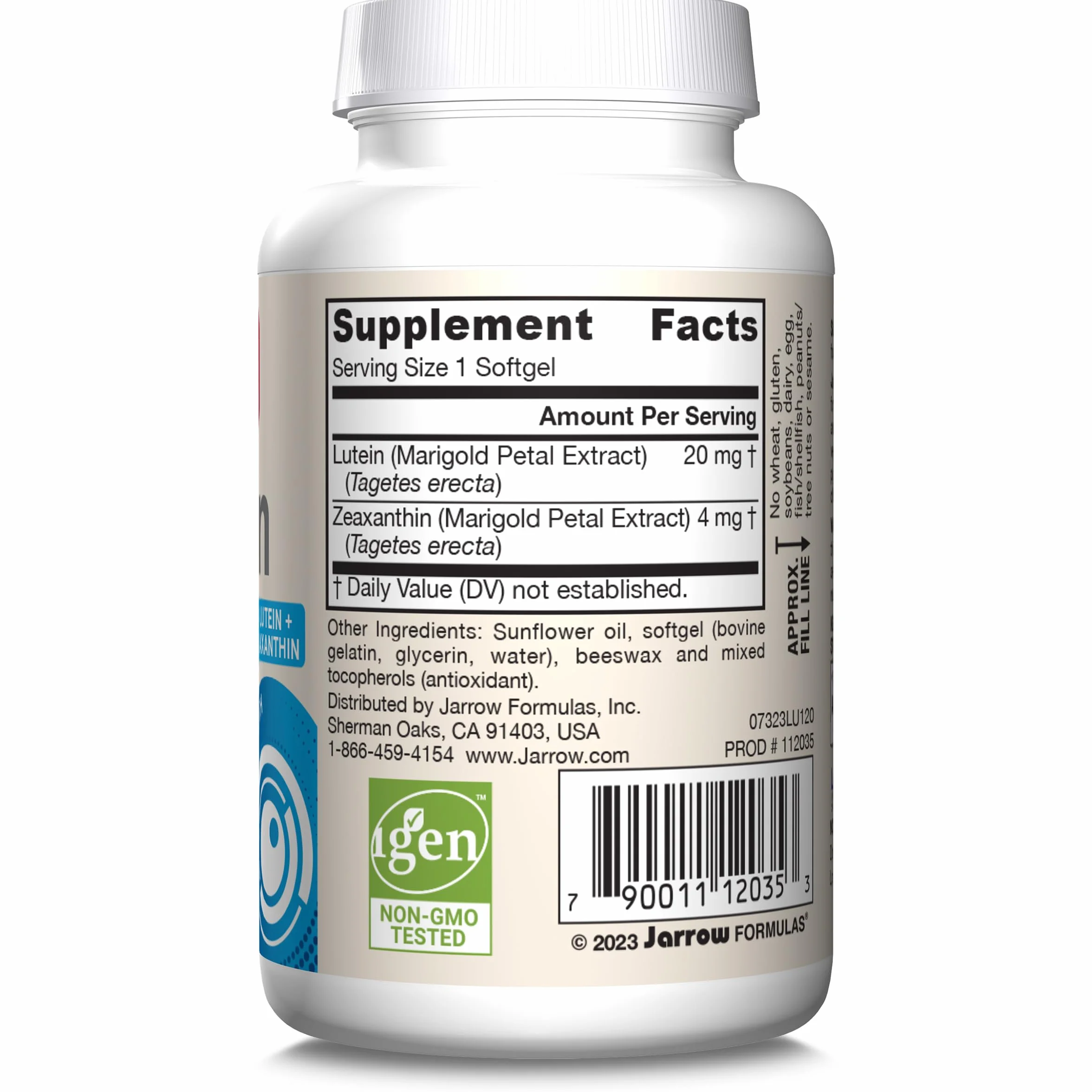 Jarrow Formulas Lutein 20mg - 120 softgels