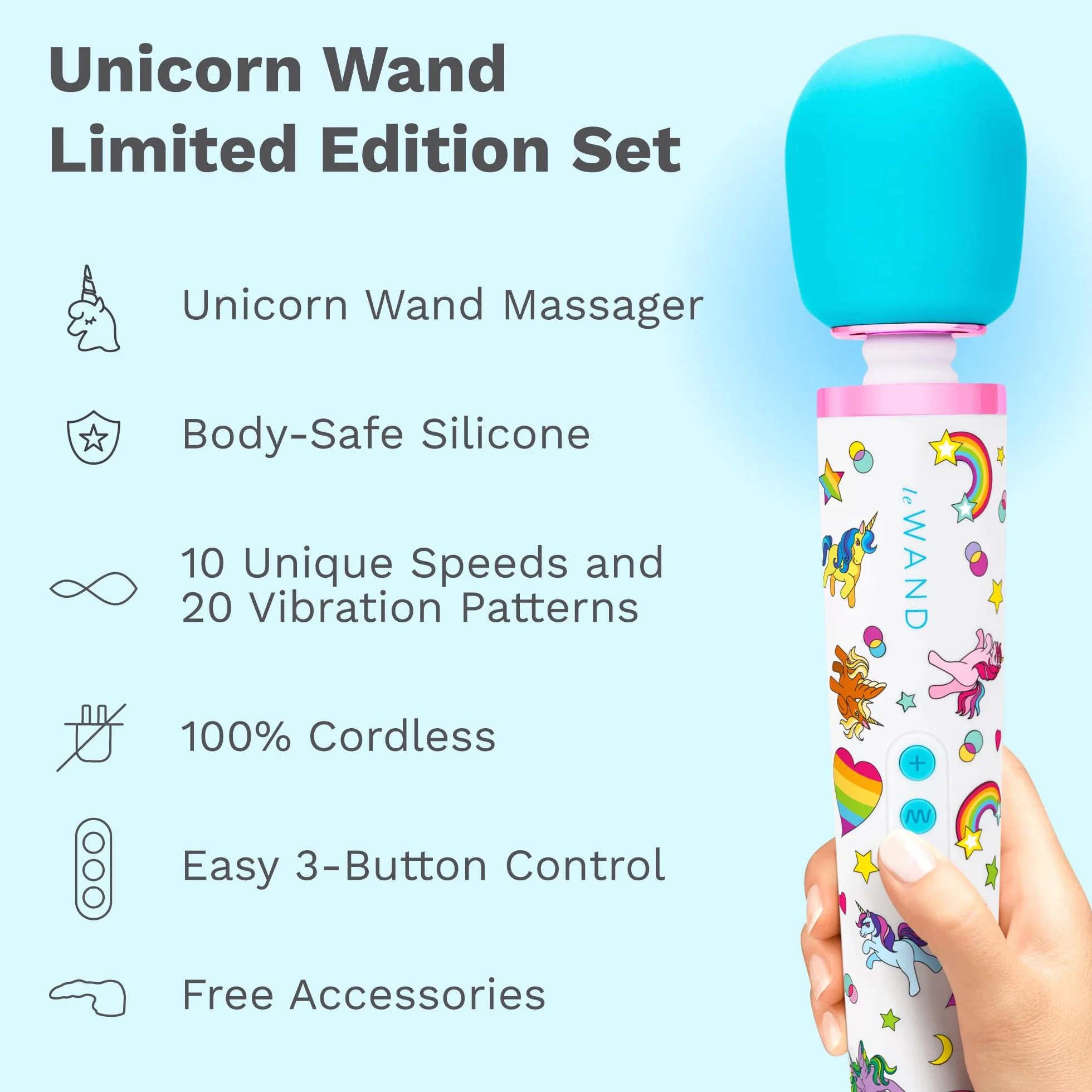 Le Wand Unicorn Wand Special Edition Set Multicolor 33,5 cm