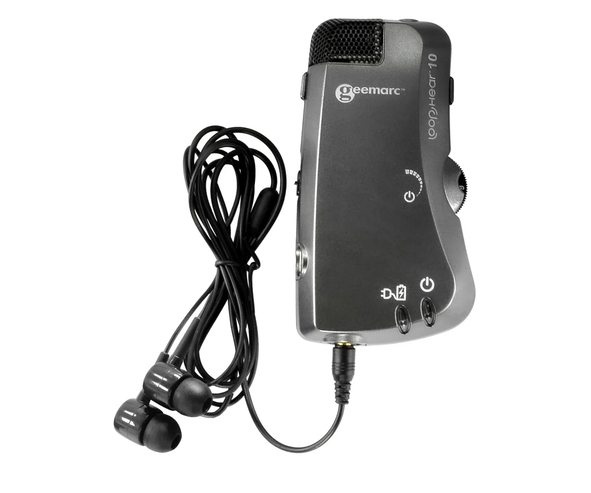 Geemarc LH10 - Assistente personale di ascolto per amplificare i suoni ambientali, con fibbie magnetiche, ideale per i non udenti e gli anziani