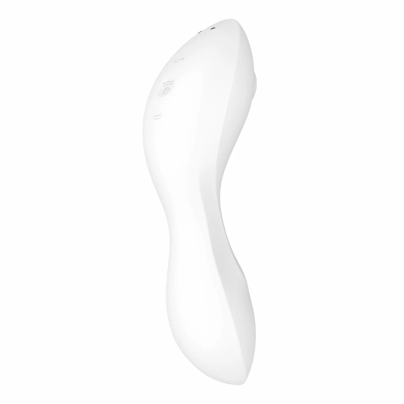 Satisfyer Curvy Trinity 5 Connect App 16,5 cm 3 motori, utilizzabile da entrambi i lati (bianco)
