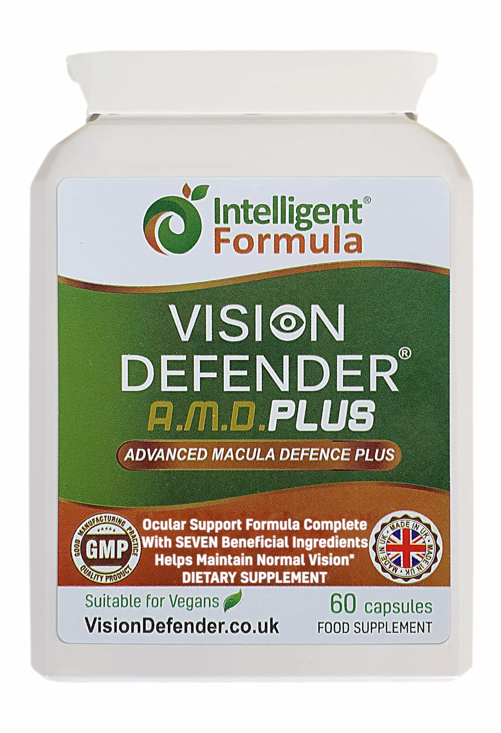 Vision Defender Plus Integratore Alimentare per la Vista AREDS2 con Meso-Zeaxantina Luteina Zeaxantina 60 Capsule Vegane
