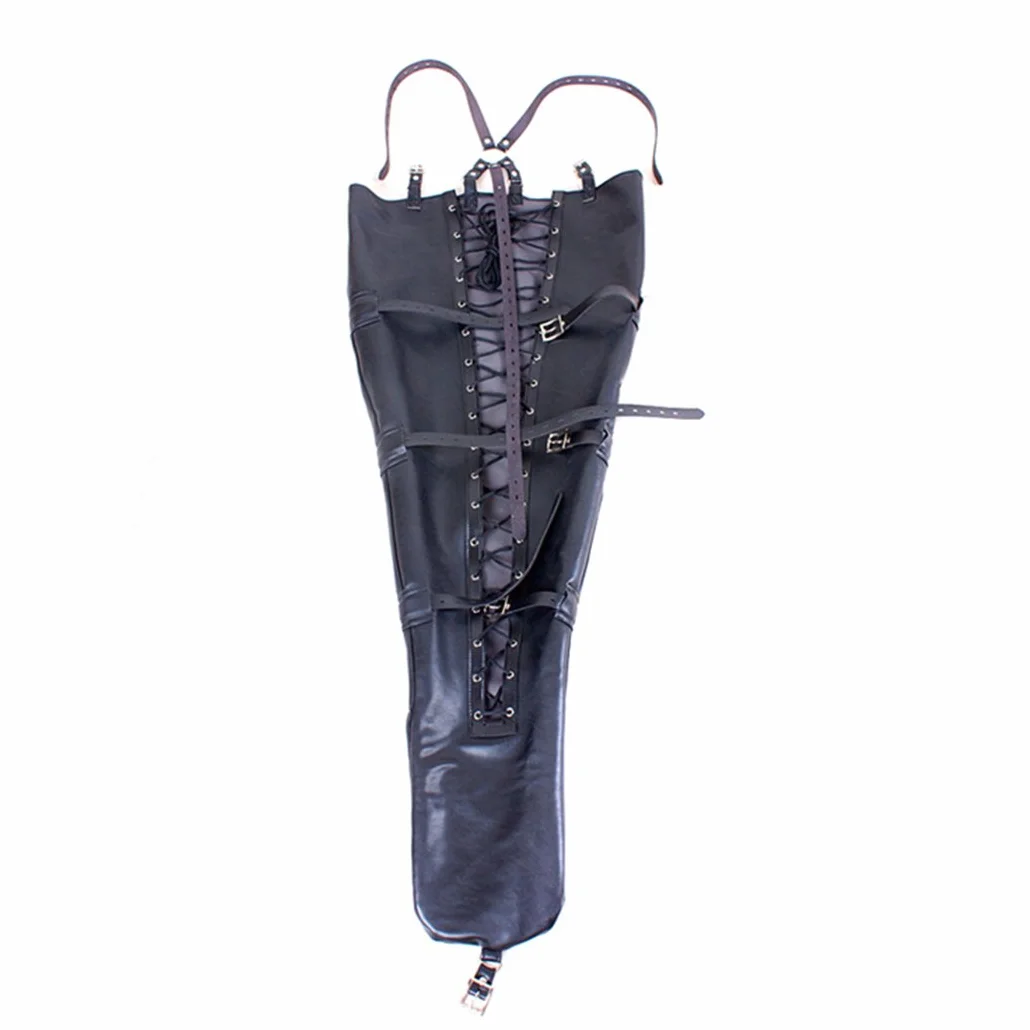 SXOVO Sirena Coda Gambe Legato in Pelle Cinture Bondage Sistema Di Ritenuta SM Fetish Sex Toy (Nero)