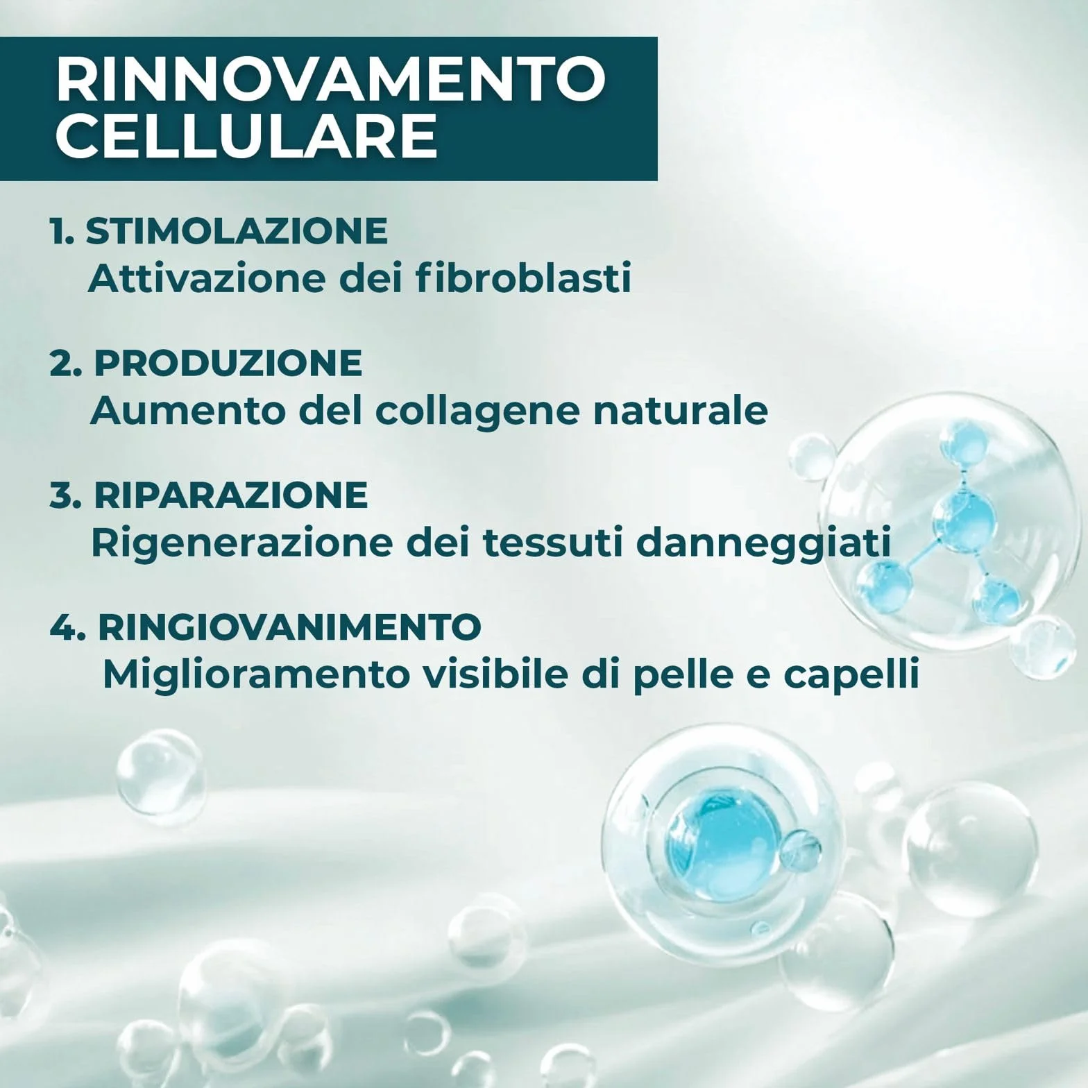 Collagene da Bere con Acido Ialuronico, Biotina, Msm, Vitamina C e Peptide - Collagen Idrolizzato per Ossa e Articolazioni