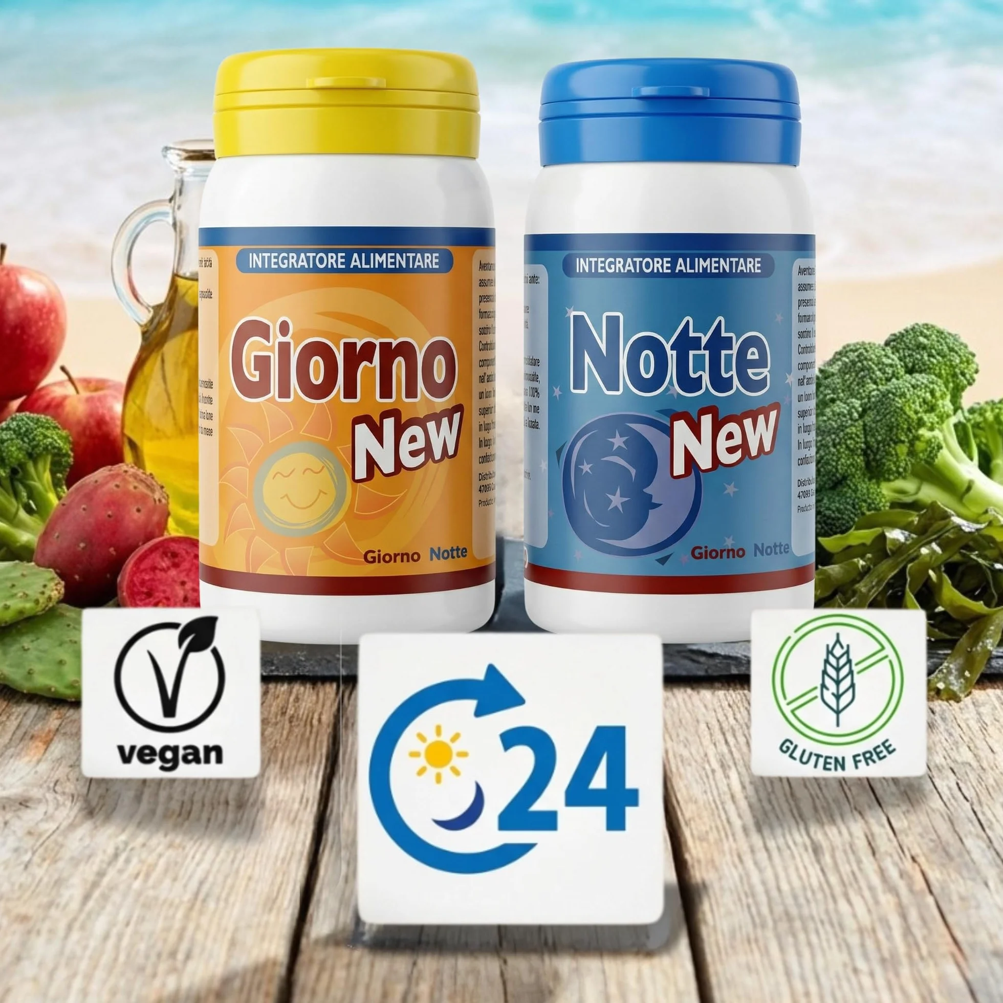Integratore Dimagrante Giorno e Notte Forte Brucia Grassi Potente con Neopuntia® e Fucus 120 Compresse
