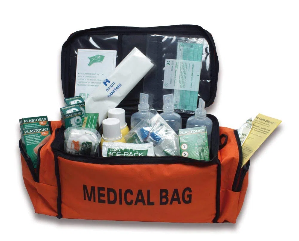 MEDICAL BAG ARANCIO BORSA PRONTO SOCCORSO per aziende con 3 o più lavoratori D.M. 388 allegato1
