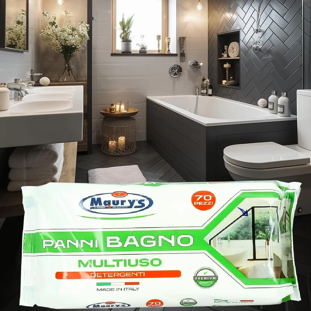 Maury's Salviette Multiuso Igienizzanti Detergenti per Bagno e Cucina 350 Pz (5 Confezioni)