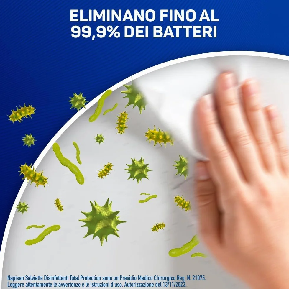 Salviette Disinfettanti Total Protection Multisuperfici 16x40 Biodegradabili
