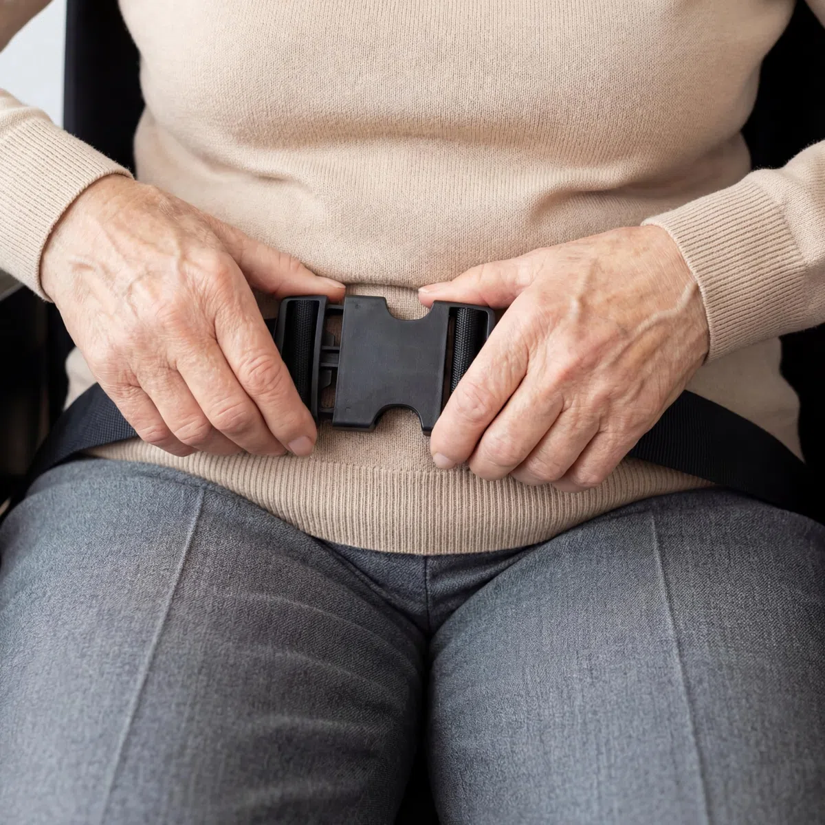 PEPE Mobility Sedia a Rotelle Pieghevole Leggera (Sedile Stretto 38 cm), Compatta in Acciaio per Disabili e Anziani, Facilmente Richiudibile e Pratica
