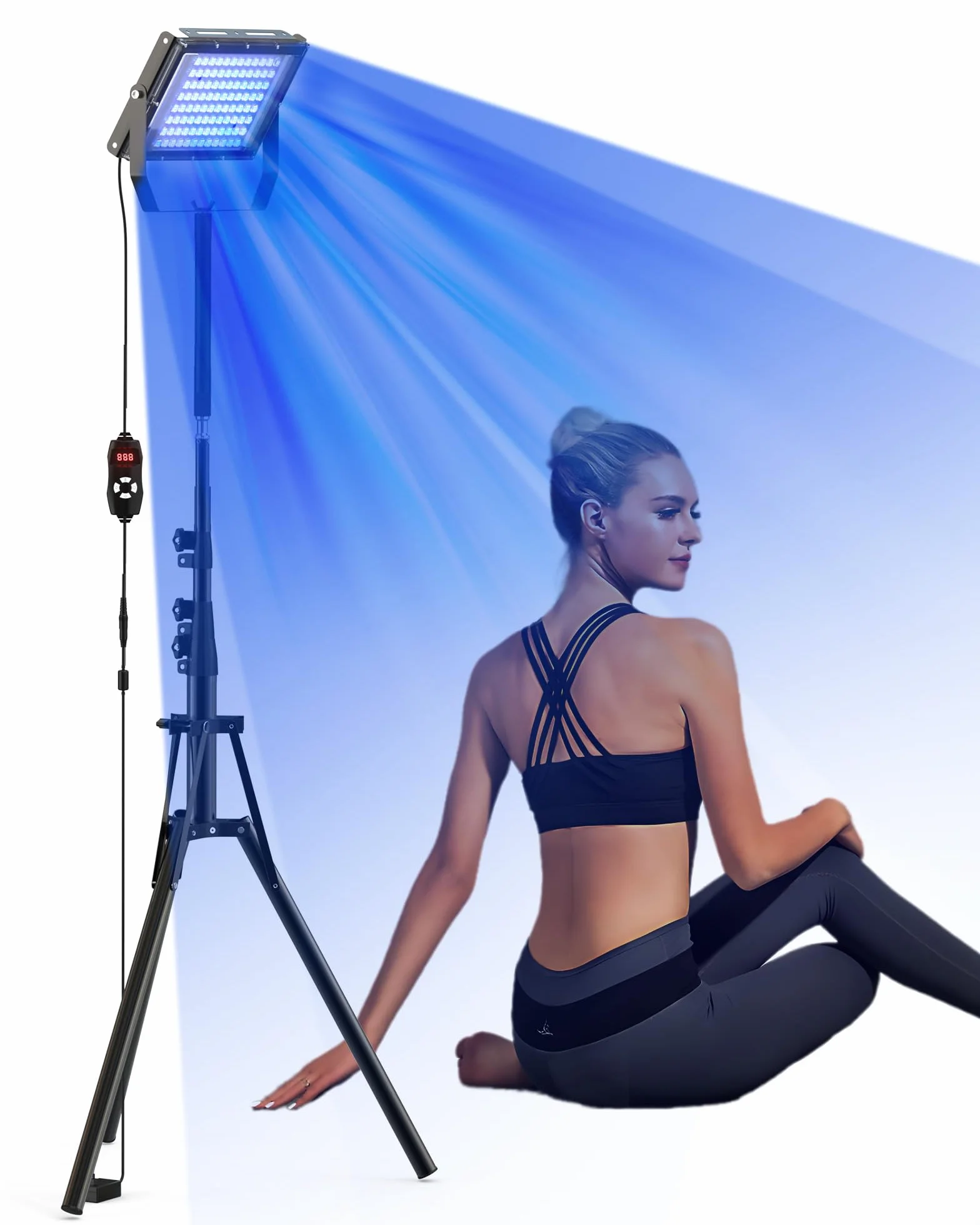 Lampada abbronzante 460 480 NM luce blu terapia solarium viso corpo 2 modalità 5 livelli luminosità