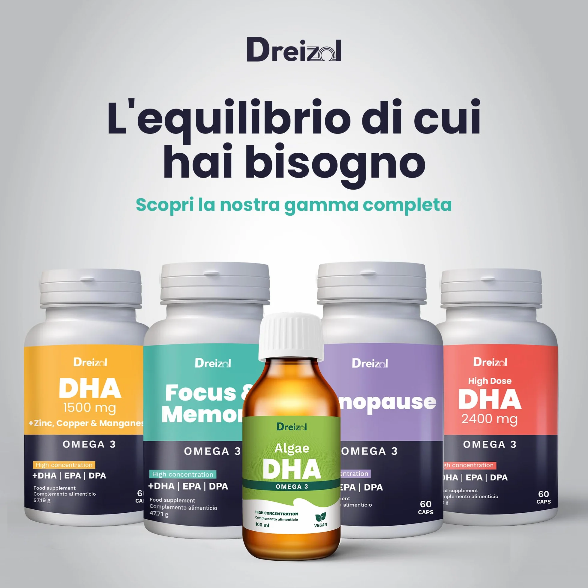 Brudy Lab Focus & Memory Nootropico Concentrato Omega 3 Alto DHA 60 capsule