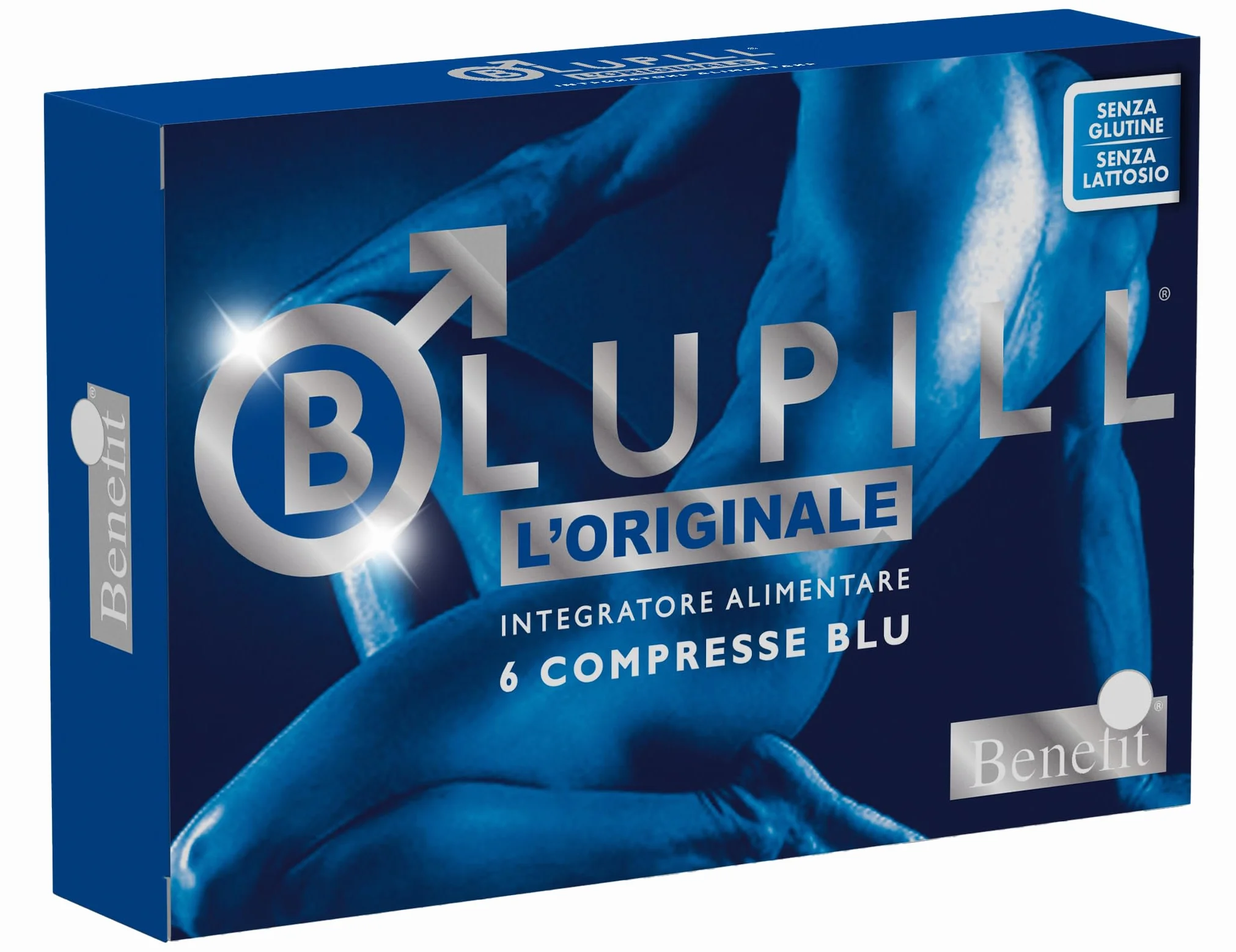 BLUPILL Benefit Integratore Alimentare per Attività Sessuale Maschile, Naturale, 6 Compresse