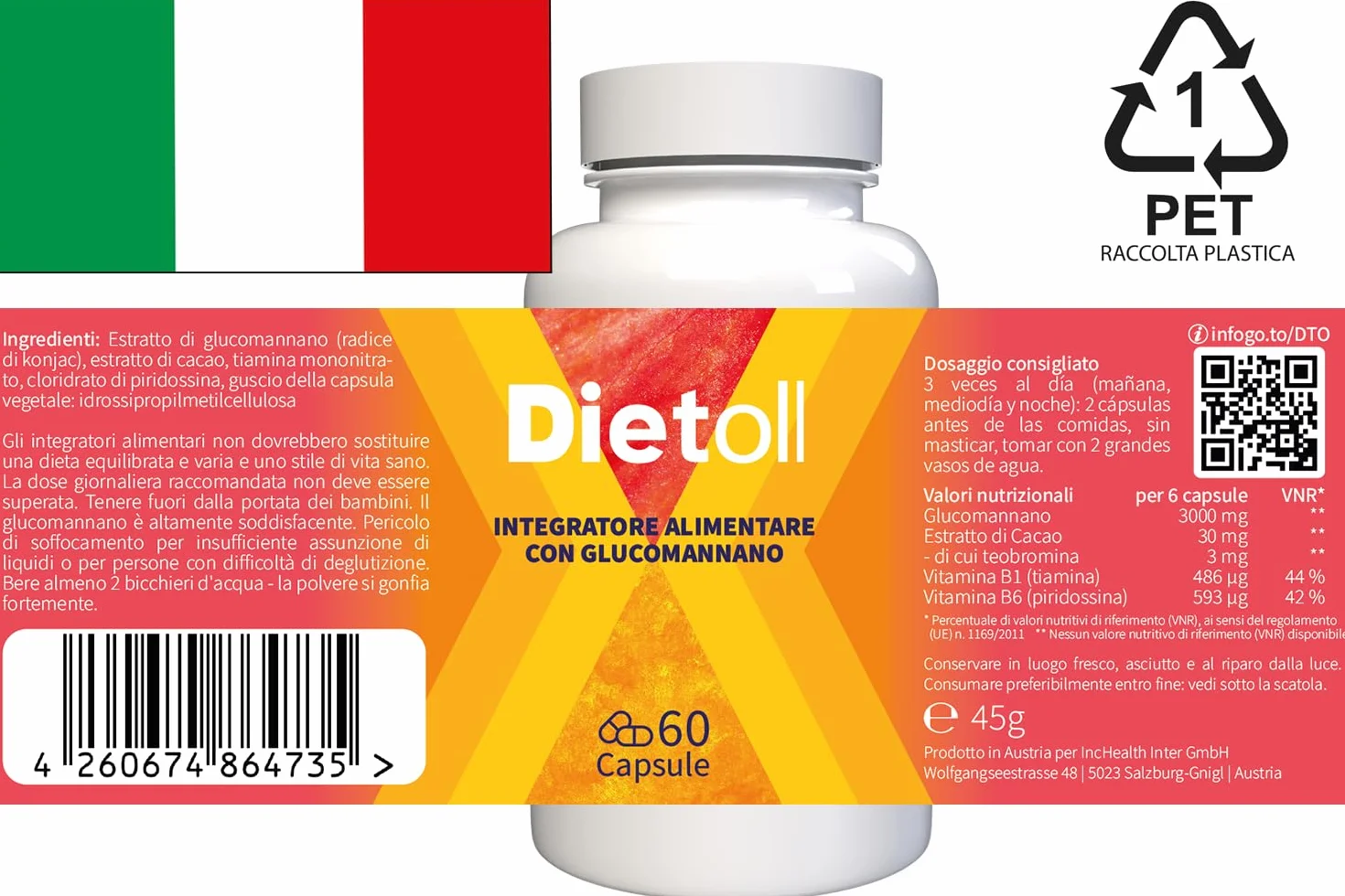 Dietoll 120 Capsule (2x 60 Capsule) Confezione da 2