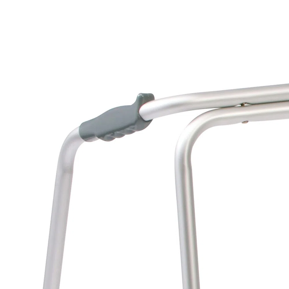 NRS Healthcare Deambulatore Sottile con Rotelle, Altezza Regolabile