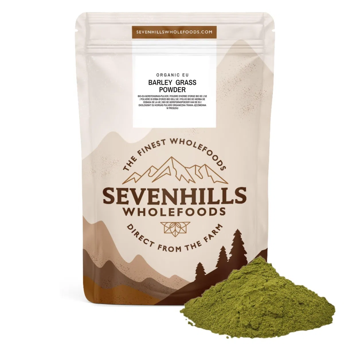 Sevenhills Wholefoods Erba D'Orzo Biologica Europea in Polvere 1kg