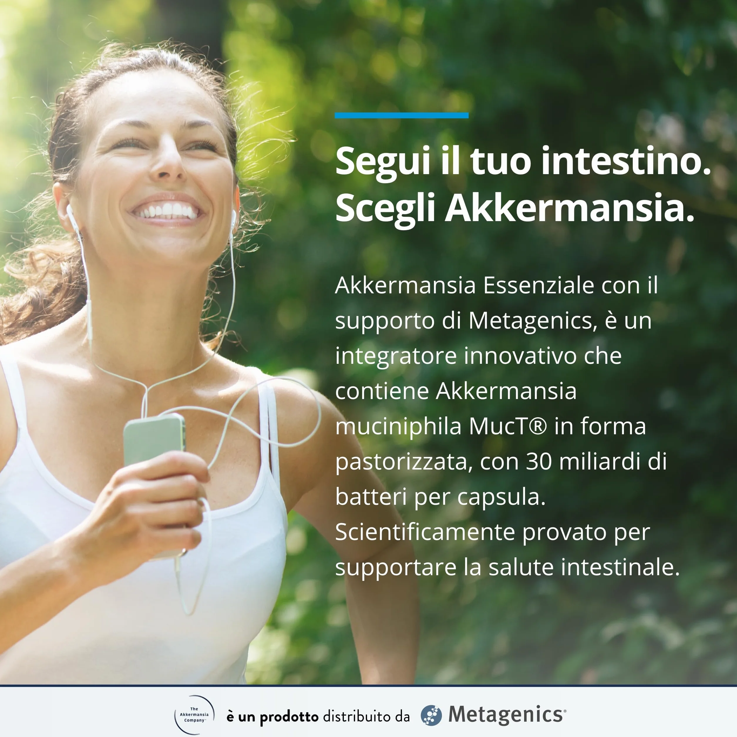 Akkermansia Essenziale per l’Intestino - 30 Miliardi di Batteri Pastorizzati - 30 Capsule