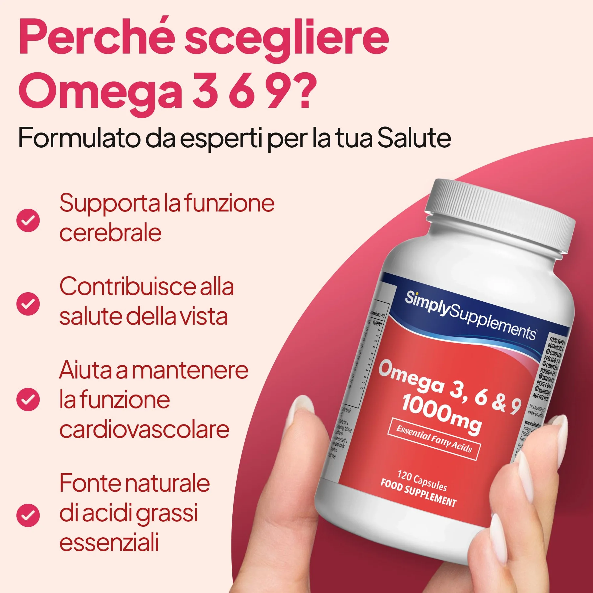 Omega 3 6 9 1000 Mg Olio Di Pesce 240 Capsule Softgel Simply Supplements