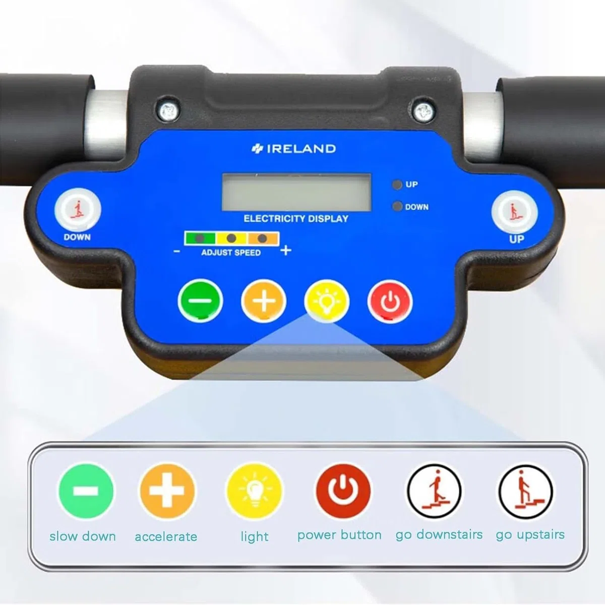 Montascale Elettrici Sedia A Rotelle Elettrica Portatile per Anziani Sedia A Rotelle Saliscale Assistenza alla Deambulazione per Anziani Disabili può Salire E Scendere Le Scale
