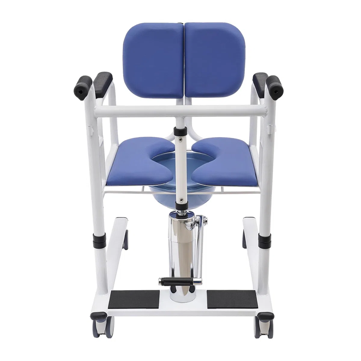 Sollevatore idraulico per pazienti Sedia di trasferimento, 150 kg (330 lbs). Sedia a rotelle di trasporto multifunzionale per anziani idraulica regolabile in altezza Sedia da doccia Sedia elevatrice