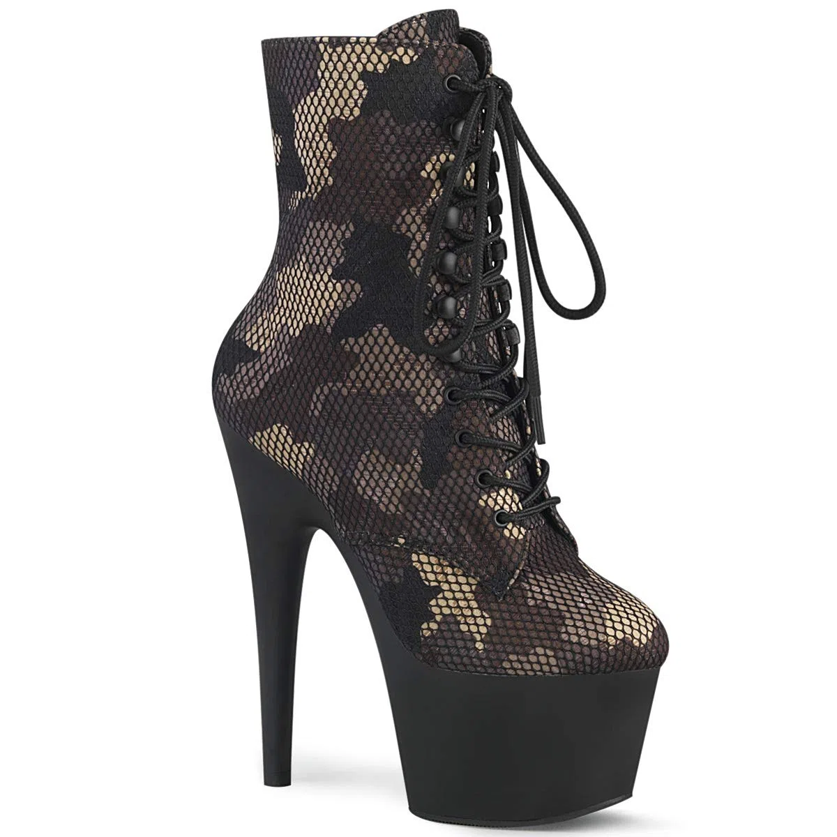 Pleaser ADORE-1020CM Verde Camo-Mesh/Nero Opaco