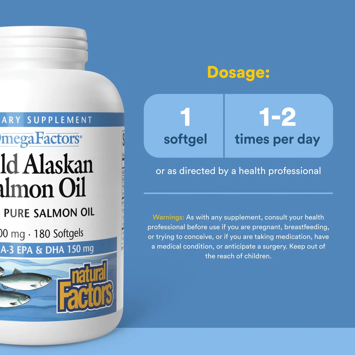 Wild Alaskan Salmon Oil (1000mg) 180 sgels