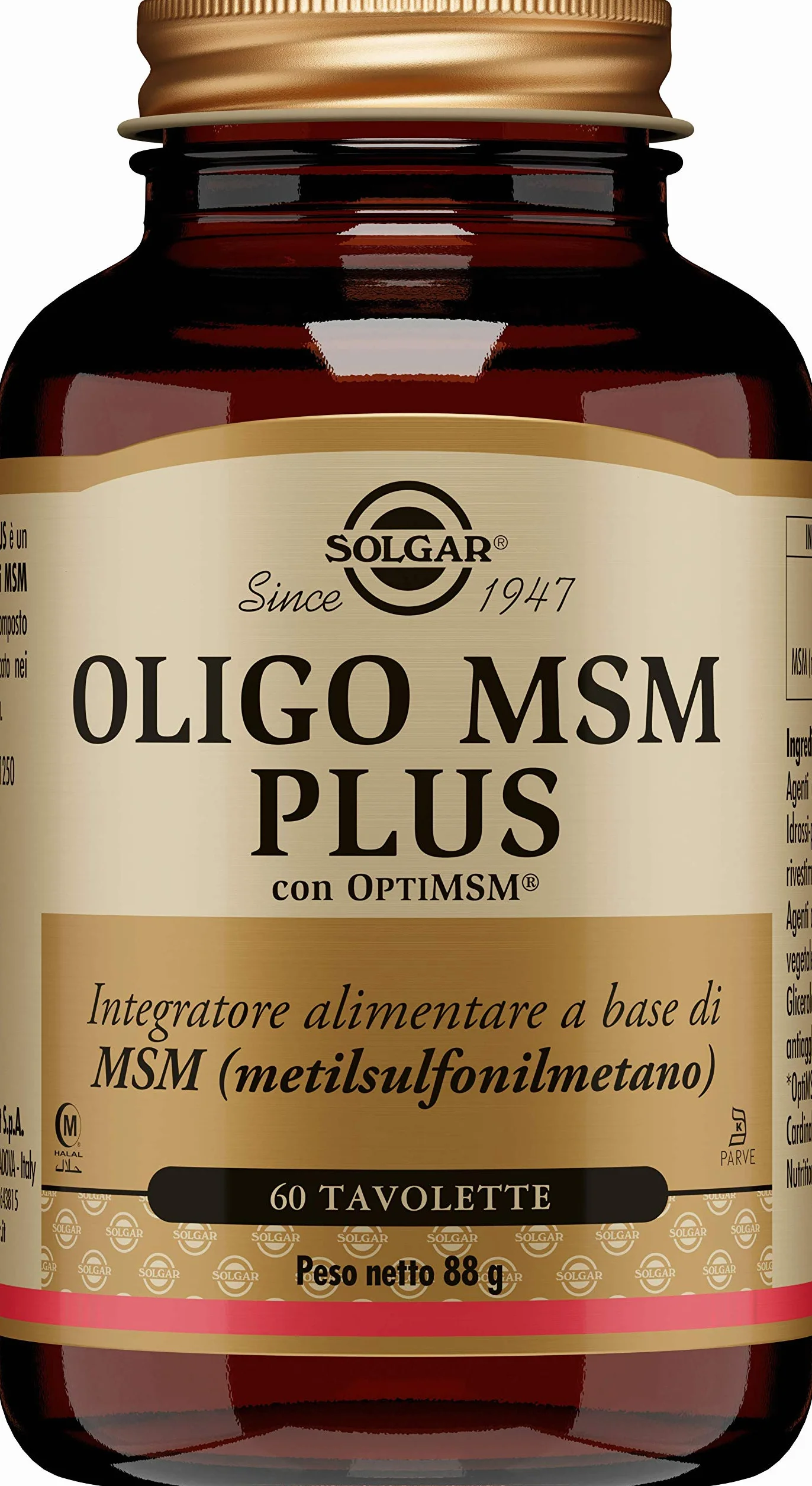 Solgar OLIGO MSM PLUS OptiMSM 1000 mg 60 tavolette