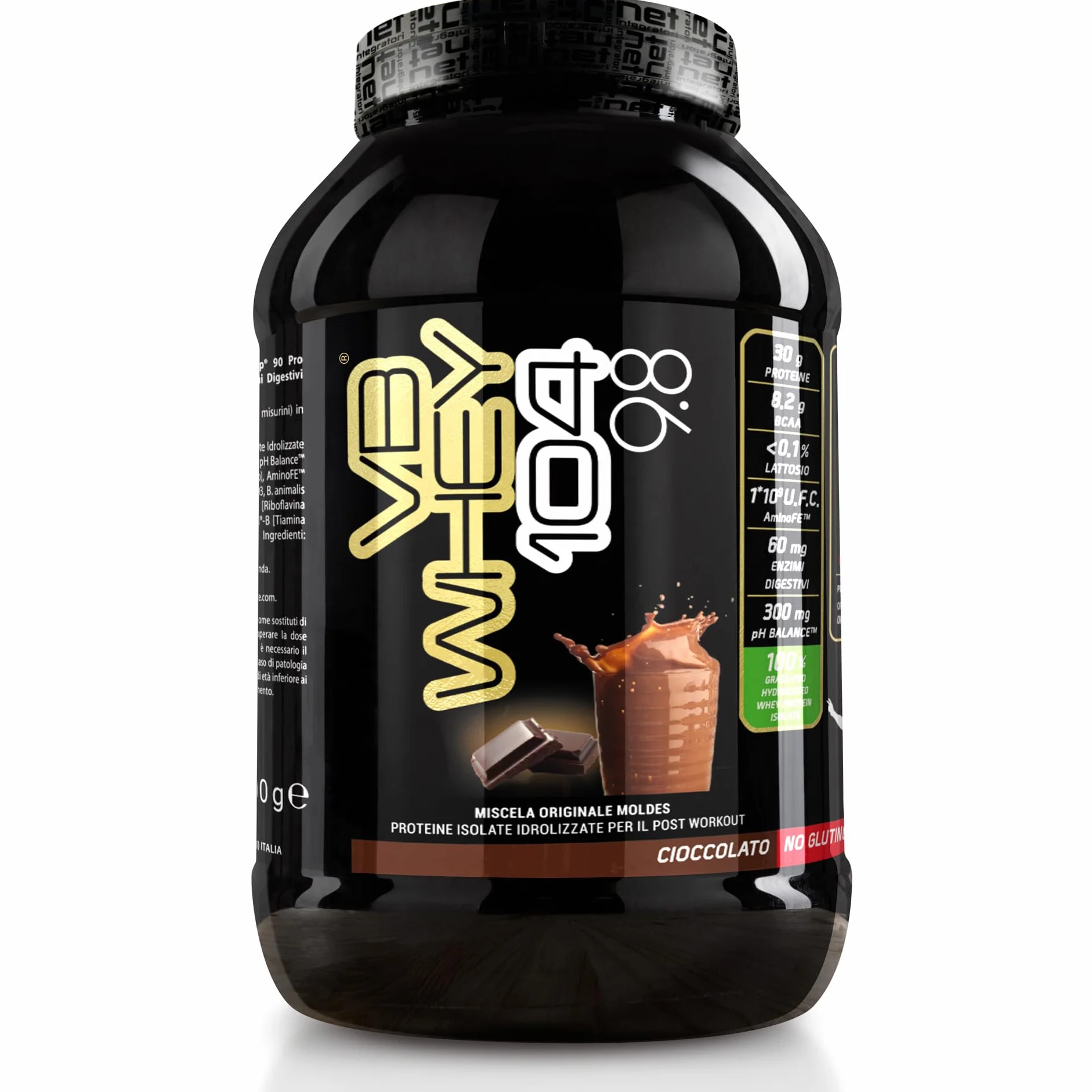 NET Integratori VB WHEY 104 9.8 Optipep 900g Cioccolato Proteine Isolate Idrolizzate EAA BCAA