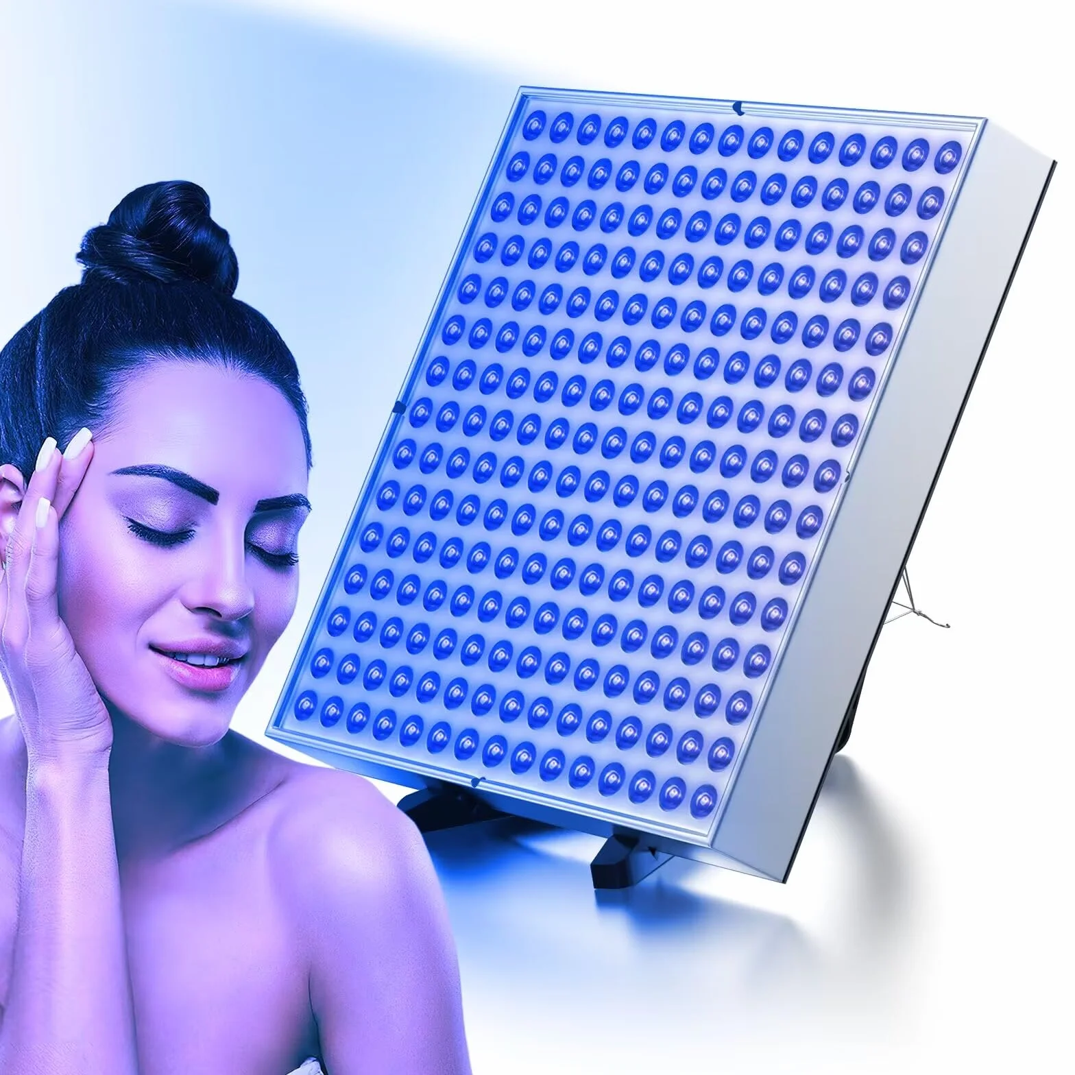 Solarium Per La Casa Corpo Completo 225 Pezzi LED con Supporto Pieghevole